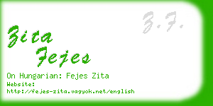 zita fejes business card